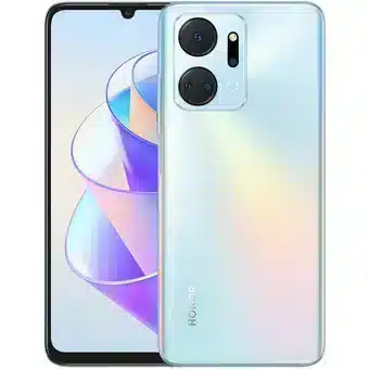 Vista frontal del Honor X7a mostrando su amplia pantalla de 6.75 pulgadas