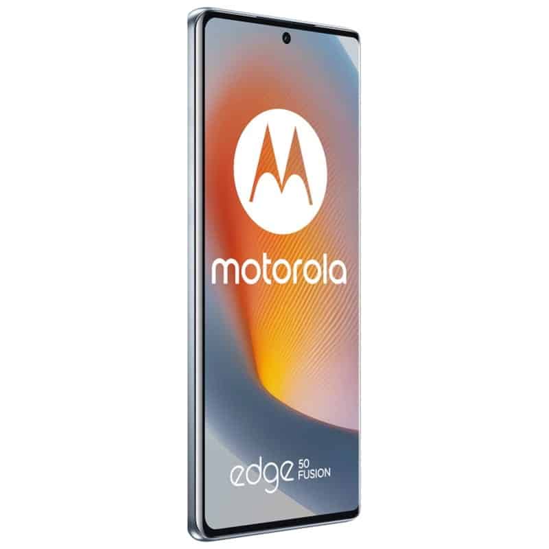 Vista frontal del Motorola edge 50 Fusion 5g pantalla completa con bordes delgados