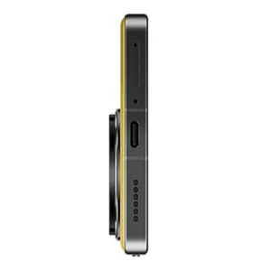 POCO F7 Ultra en amarillo — vista inferior con puerto de carga USB‑C